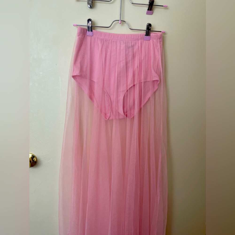 KToo Pink Sheer Tulle Skirt Sz S